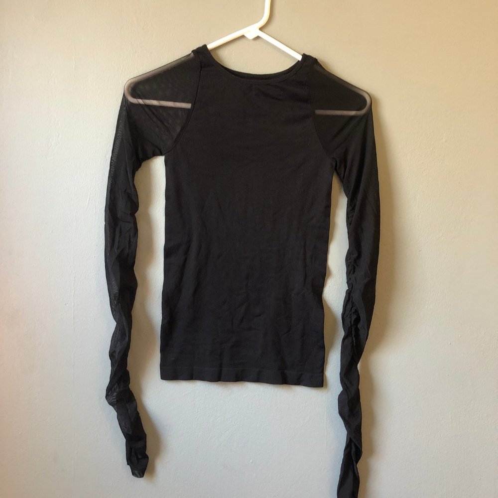 Free People sheer sleeved bodycon top